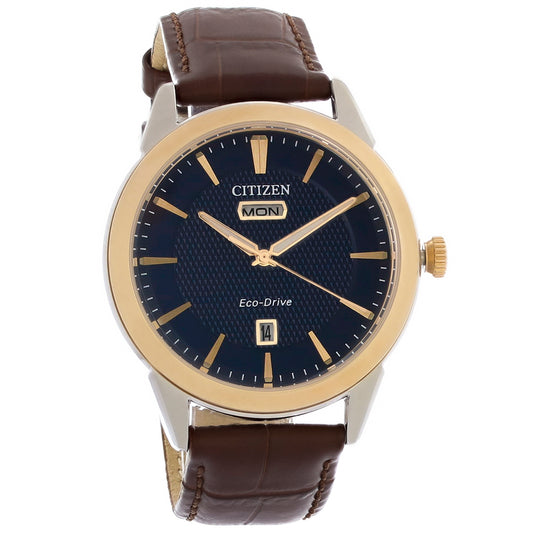 Citizen Eco Drive Mens Corso Two Tone Stainless Steel Watch AW0096-06L