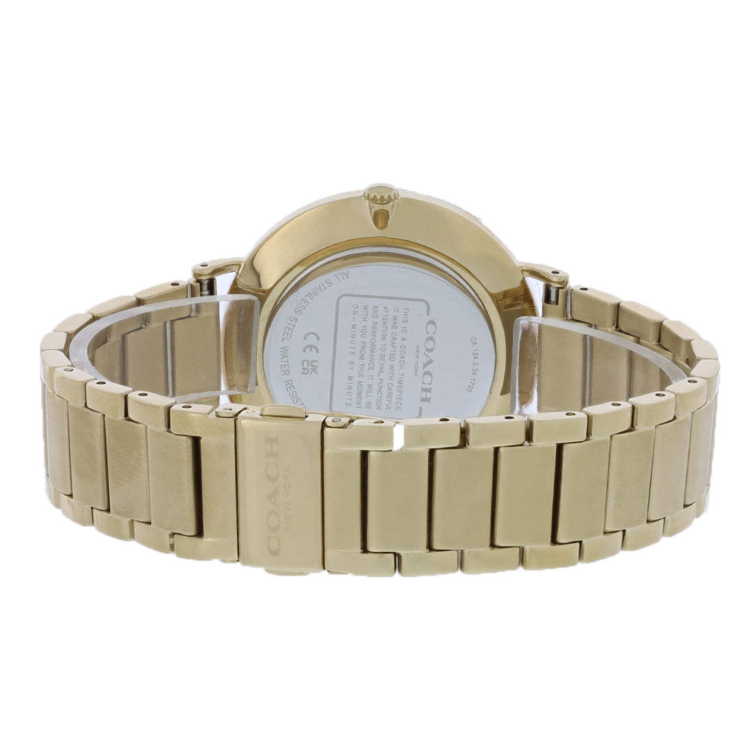 Coach Charles Gold Plated Stainless Silver Dial Quartz Watch 14602430