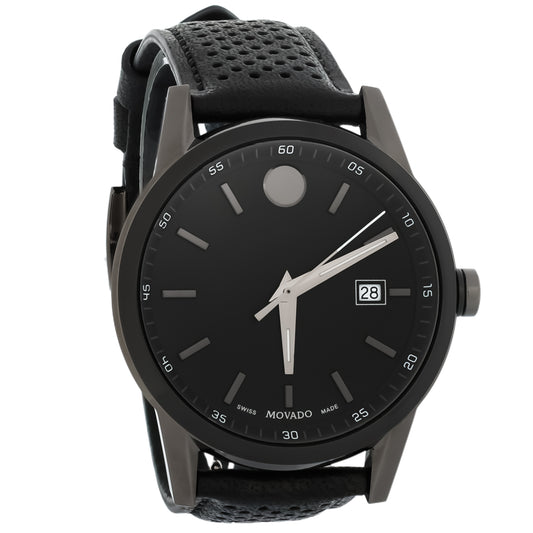 Movado Museum Sport Mens Black ION Stainless Black Dial Quartz Watch 0607559