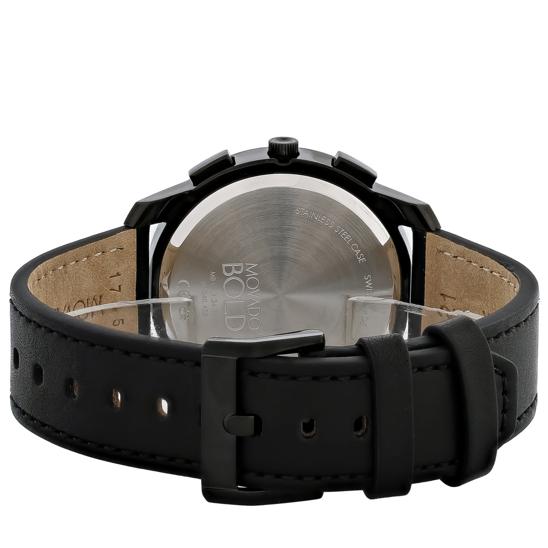 Movado Bold Thin Mens Black PVD Stainless Steel Swiss Quartz Watch 3600835