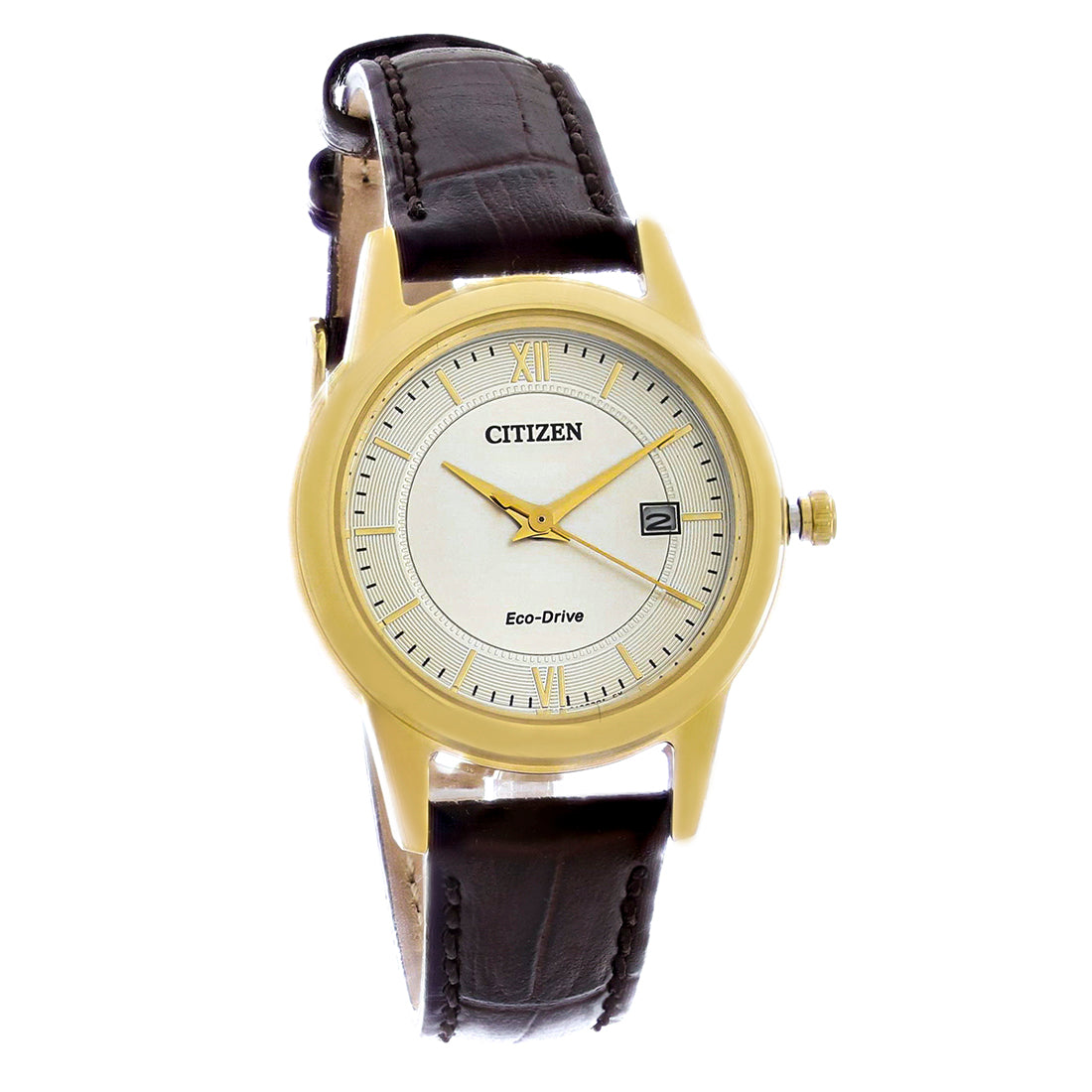 Citizen Eco-Drive Ladies Gold Tone PVD Stainless Steel Watch FE1082-05A