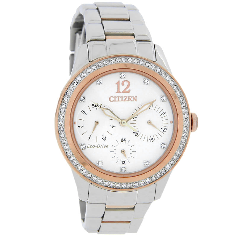 Citizen Eco-Drive Ladies Silhouette Crystal Day/Date Dress Watch FD2016-51A