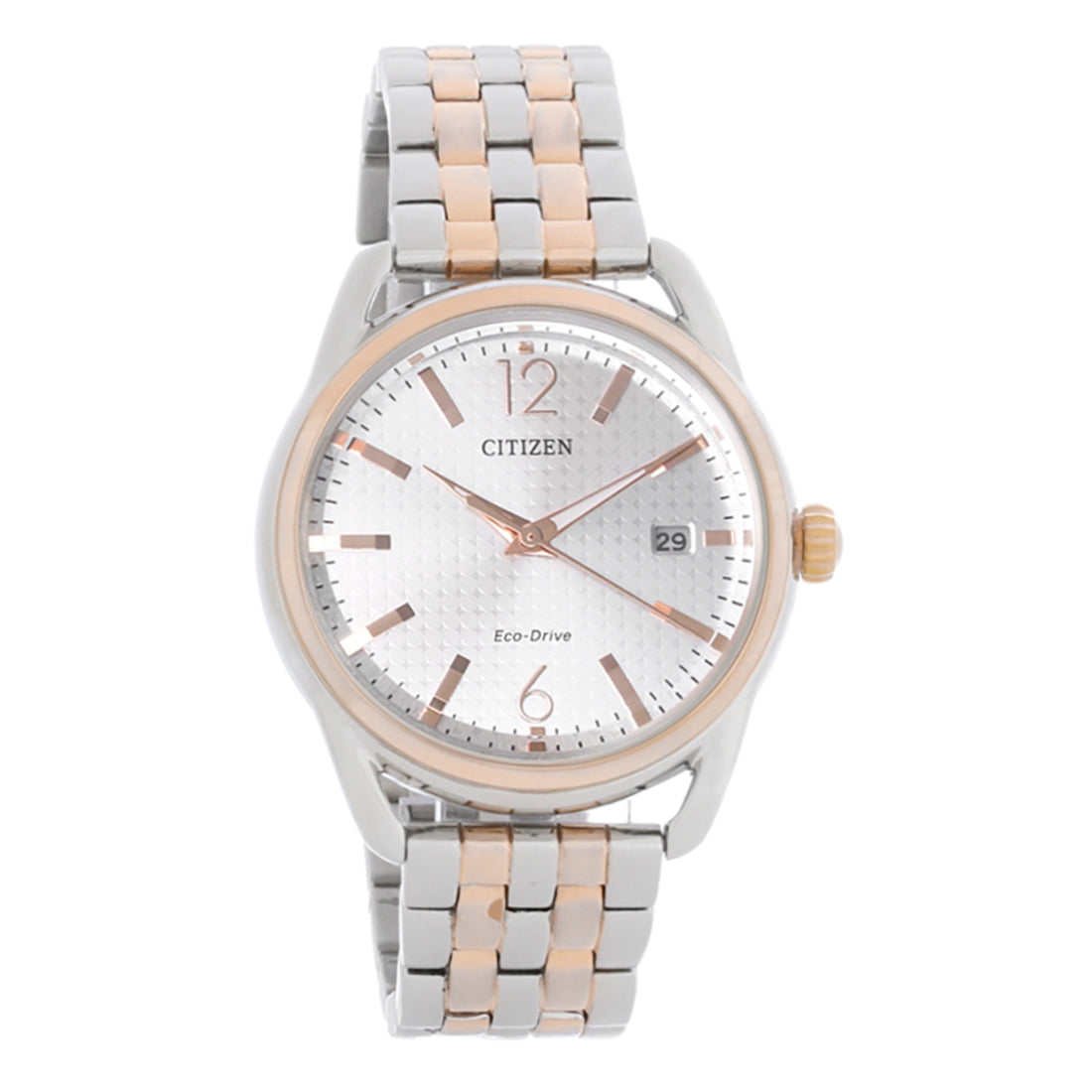 Citizen Eco-Drv Ladies Silver Dial DRIVE LTR Two-Tone Watch FE6086-74A