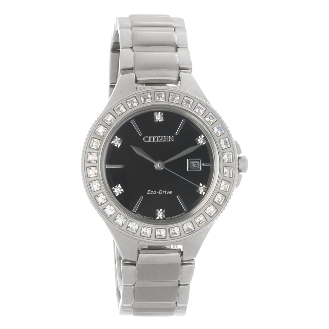 Citizen Eco-Drive Ladies Silhouette Crystal Stainless Steel Watch FE1190-53E