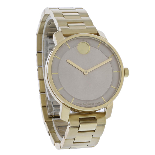 Movado BOLD Access Series Ladies Gold ION PVD Stainless Quartz Watch 3601080