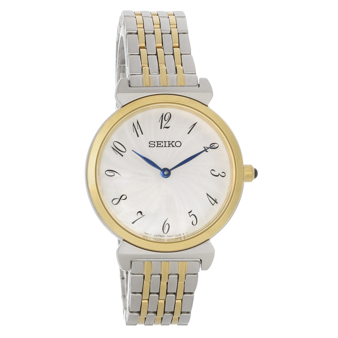 Seiko Quartz Ladies White Dial Two Tone Stainless Steel Watch SFQ800