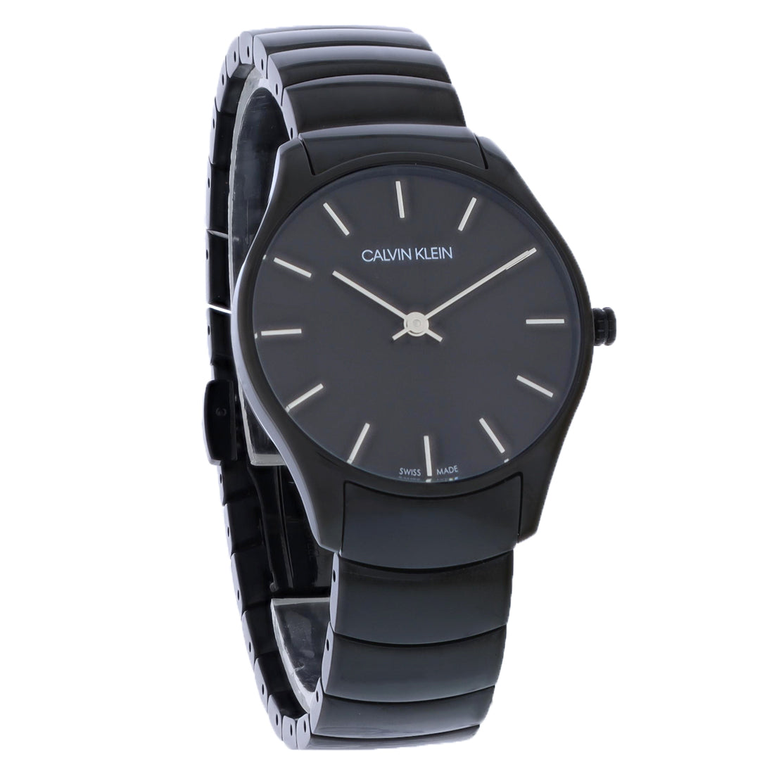 Calvin Klein Classic Ladies Black Dial Swiss Quartz Watch K4D22441