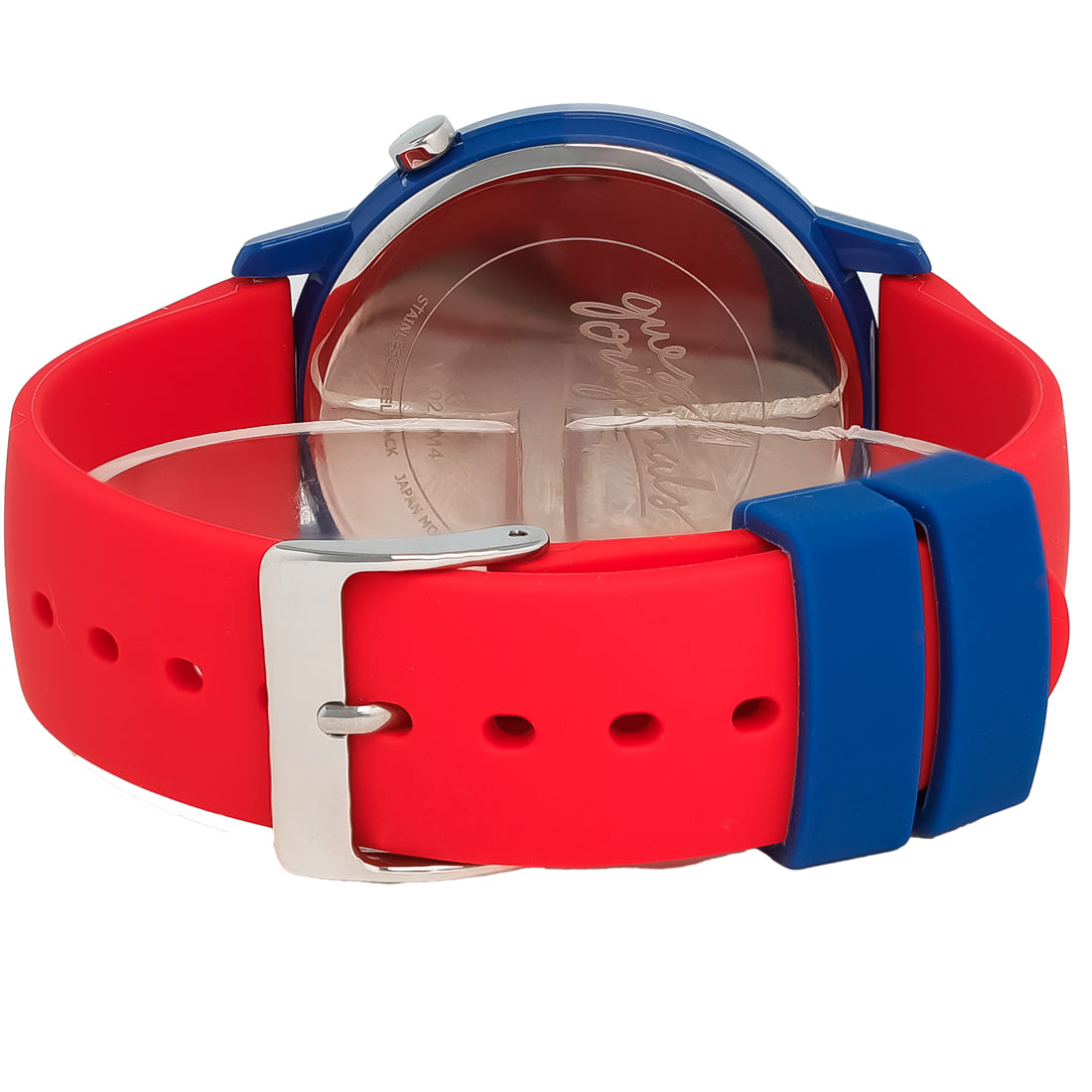 Guess Varsity Unisex Red Silicone Strap Quartz Watch V1028M4