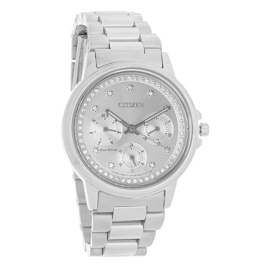 Citizen Eco-Drive Silhouette Ladies Day/Date Crystal Watch FD2040-57A