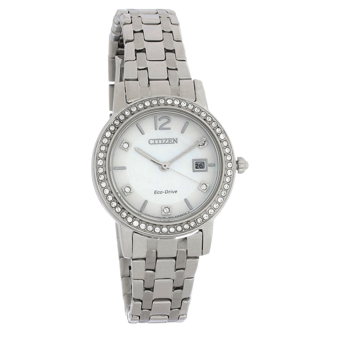 Citizen Eco-Drive Silhouette Ladies Stainless Steel Crystal Watch FE1180-65D