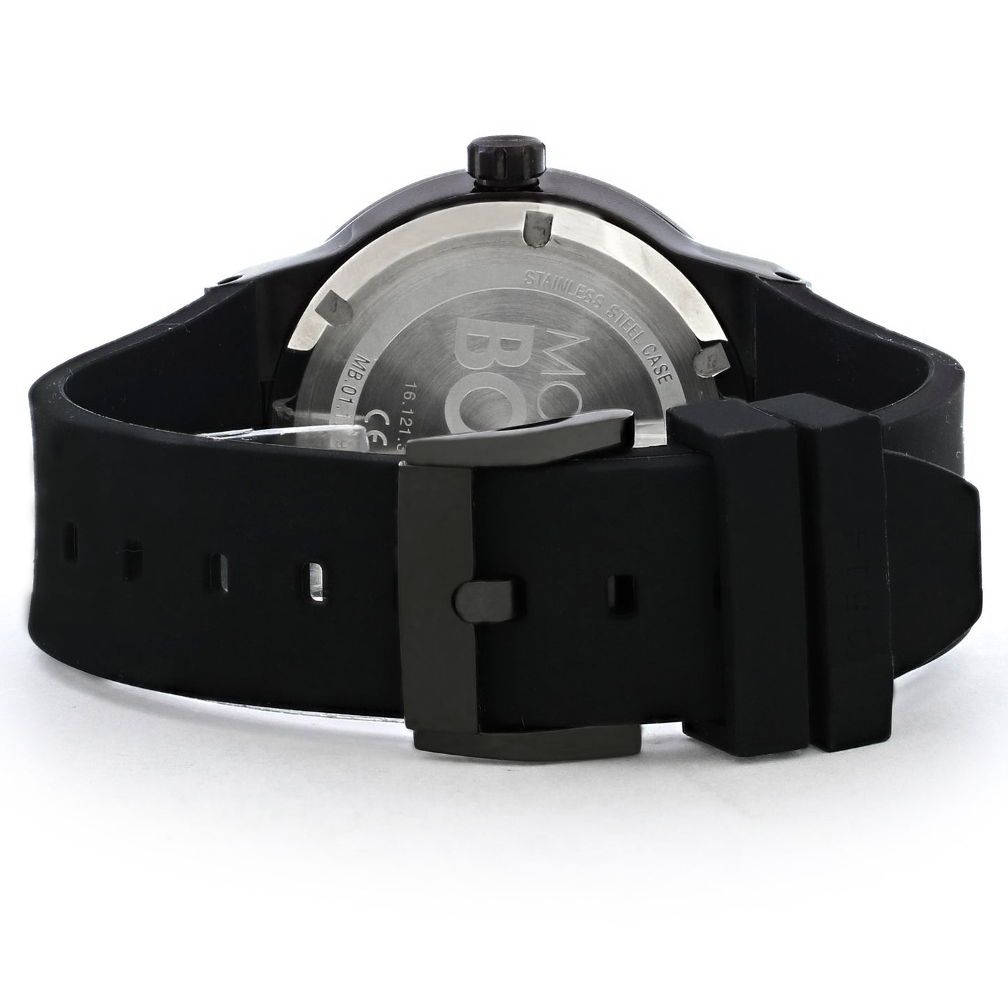 Movado BOLD Fusion Mens Black ION Stainless Steel Swiss Quartz Watch 3600621