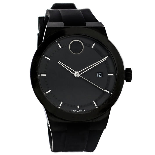 Movado BOLD Fusion Mens Black ION Stainless Steel Swiss Quartz Watch 3600621