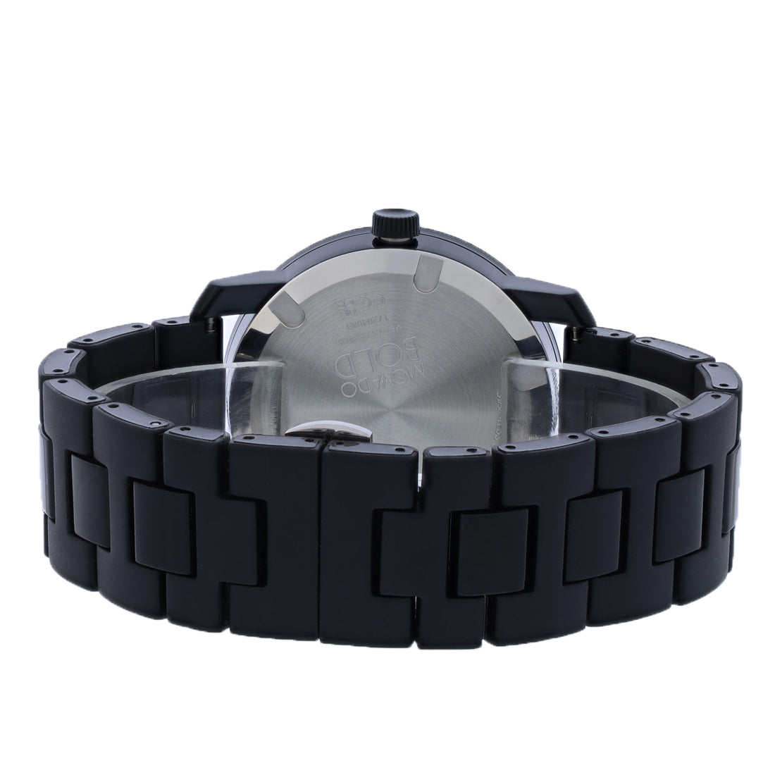 Movado Mens Bold Black Finish Link Bracelet Dress Watch 3600047